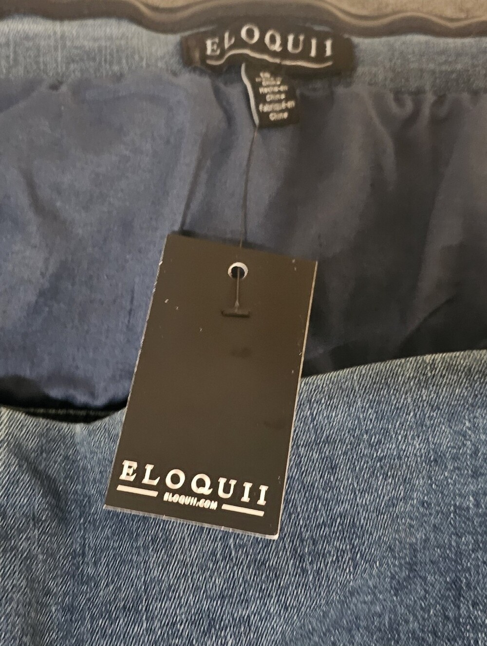 ELOQUII NWT Strapless Denim Patchwork Midi Dress – Plus Size✨ NEW WITH TAGS! ✨ - Picture 4 of 8